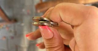 improvizovana pinzeta mince