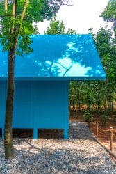 Modrý dům pro umělkyni – exteriér