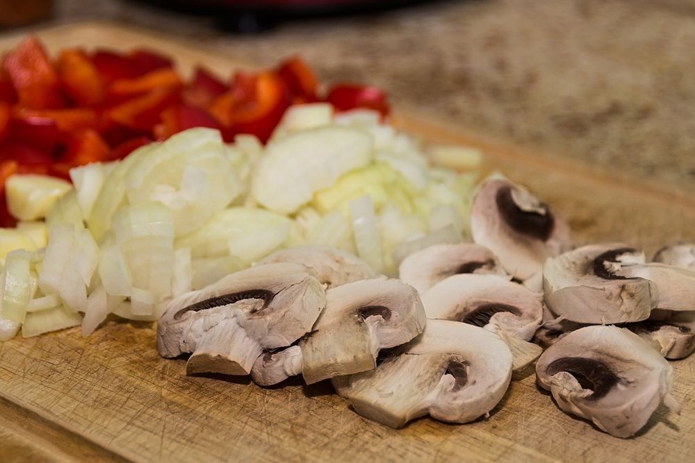 kuchyň houby cibule